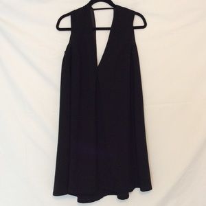 Solace London Dress Expose Black Deep V Party Dress sz 6